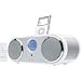 Stereo iPod Dock with Dual Alarm Clock System - White
