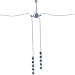 SWAROVSKI Solar Blue SINGLE Gem DUAL RHINESTONE Dangle BELLY CHAIN