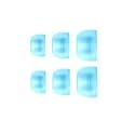 Blue silicone replacement earbuds for ear bud style earphones WITH 100% SATISFACTION GUARANTEE