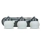 Sea Gull Lighting 44051-05 Cassie Three-Light Vanity, Chrome Finish with Etched Opal Glass