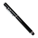 Bluecell Black 3 in 1 Capacitive stylus pen/ LED torch light / Red laser presentation pointer for iPad, iPad 2 3, iPhone, iPod Touch Sony station PS VITA + Bluecell Cable Tie