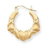 10k Satin Hollow Fancy Earrings