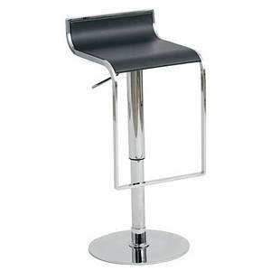 Nuevo Living - Alexander Adjustable Stool - Black Top Grain Italian Leather