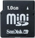 SanDisk miniSD Memory Card 1GB for UTSrarComm (Audiovox) CDM8940