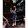 Allan Houston Knicks Blue Jersey in air 8x10