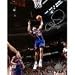 Allan Houston Knicks Blue Jersey in air 16X20