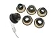 U-Bop earBUD Silicone Tips , Black (6-Pack)