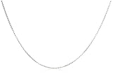 9ct White Gold 045 Round Belcher Lobster Clasp 18 Chain