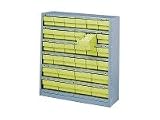 Closed Steel Shelving Unit With Plastic Drawers