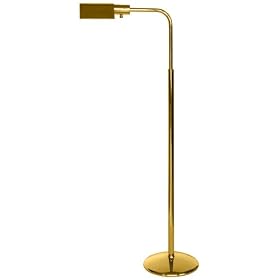 Adjustable Height Polished Brass Pharmacy Floor Lamp by Universal Lighting and Decor