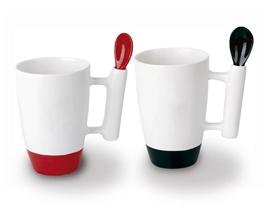 Imagen principal de JUEGO 2 TAZONES Y CUCHARA CERÁMICA