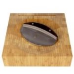 Shun Classics Mezzaluna Knife, 6 in Blade, D Shaped PakkaWood Handle
