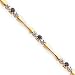 14k Sapphire and Diamond Bracelet - 7 Inch