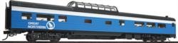 Walthers Budd Smooth-Side Great Dome HO Scale Lounge Great Northern (Big Sky Blue)-image