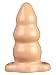 Triple Ripple Anus Plug, White, Large