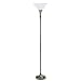 Ledu L9003 Antique brass finish torchiere with alabaster shade, 68-1/2 high