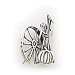 Sterling Silver Antiqued Wagon Wheel and CornStalks Pin