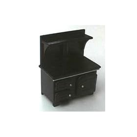 Mahogany Dolls House Furniture Kitchen black aga cooker 1/12th Scale