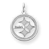 Sterling Silver Pittsburgh Steelers Med Logo Cut Out Pendant - NF1619SS