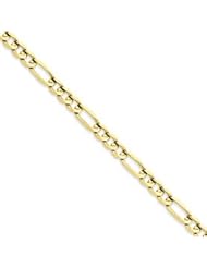 10k Gold Light Figaro Chain 18 Inches
