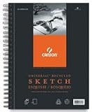 Canson Wire Bound Universal Recycled Sketch Book- 5.5 x 8.5 inch 100 sheets 65lb paper