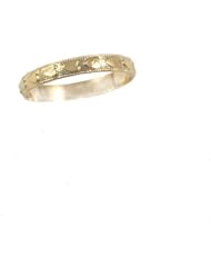 Children Jewelry - 14K Yellow Gold All Around Faceted Heart Kids Ring (Size 4)