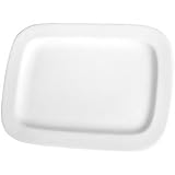 Porcelain Whiteware Crockery Set - Round Rectangle Plate - 230x170mm 9x6 3/4 (Box 12)