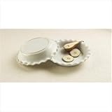 Quality Etch 9.5" Pie Plate - White Linen By Corningware