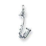Buy Sterling Silver Antique Saxophone Charm with 20 inch Sterling Silver Chain