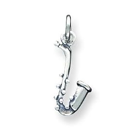 Buy Sterling Silver Antique Saxophone Charm with 20 inch Sterling Silver Chain made by A Great Jewelry Co. now!