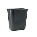 Wastebasket, 7 Gallon, Seamless Construction, 15"x14-1/2"x10-1/4", Black RUB29561