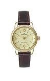 AK Anne Klein Brown Leather Gold Dial Women's Watch #9134CHBN