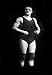 30 x 20 Stretched Canvas Poster Bodybuilder in Wrestling Outfit and Knee Pads