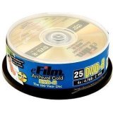 Delkin Devices 25PK DVD 4.7 GB ARCHIVAL GOLD ( DDVD-R/25 SPINDLE )