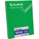Fujifilm Fujichrome Velvia RVP 100 Color Slide Film ISO 100, 4 x 5", 10 Sheets, Transparency, U.S.A.