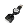 Ziplinq ZIP-DATA-P09 Retractable Dell Axim X5 Charge and Synch Cable (30 Inch, Black)