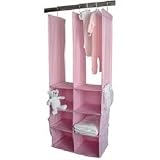 Tadpoles Classics Gingham Pink - Double Hanging Closet Organizer