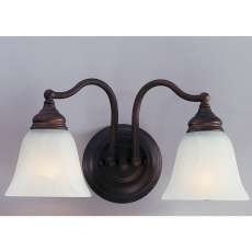 Murray Feiss Two-Light Bristol Vanity Strip, Oil Rubbed Bronze with White Alabaster Glass... by Murray Feiss