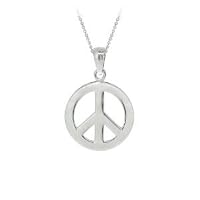 Peace-sign Pendant Sterling Silver .18stainless Steel Necklace Chain