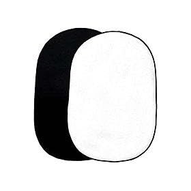 Interfit INT722 Double Sided 5 Feet x 6 Feet 6-Inch Collapsible Background (Black/White)