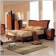 Global Furniture USA B92 Modern Wood Platform Bed 5 Piece Bedroom Set in Cherry