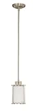 Nuvo Lighting 60/3808 Odeon 3-Light Chandelier with Convertible Arms Up or Down and White Satin Glass, Brushed Nickel