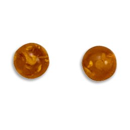 6mm Round Amber Stud Earrings