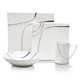 Mikasa Modernist Black 48 Piece Dinnerware Set
