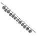 Sterling Silver 12 Saints Bracelet with 20 inch Sterling Silver chain