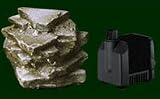 Winged Aquatics Hollow Waterfall Rock with Pump