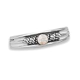 Oxidized Twist Toe Ring with AB Crystal