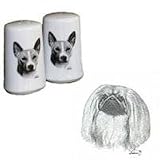 Pekingese Small Salt and Pepper Shakers, Porcelain by Rosalinde (3')
