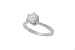 Sterling Silver Solitaire CZ 6 Prong Setting Ring