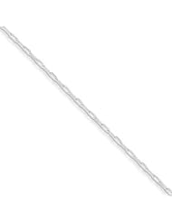 .925 Sterling Silver 2mm Elongated Open Link Chain